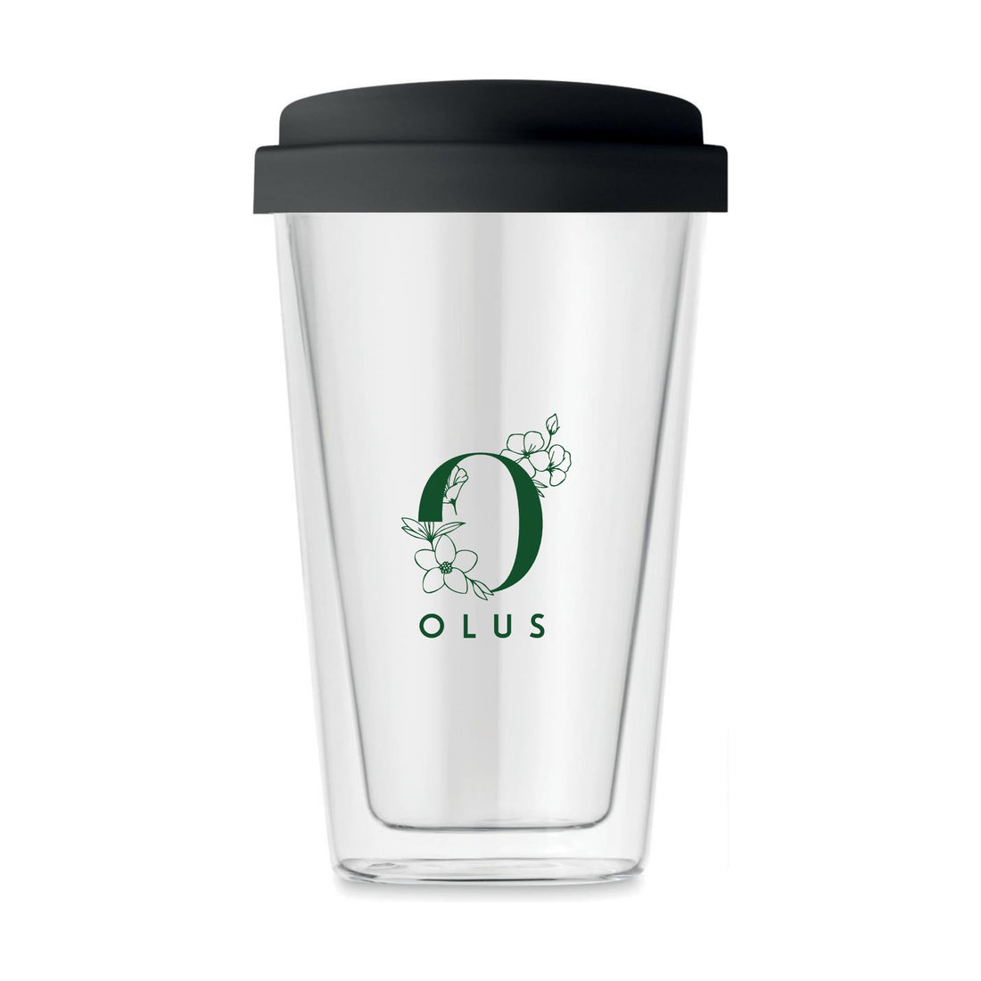 Mug de voyage Olus en verre borosilicaté 350 ml